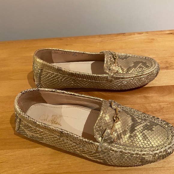 Cole Haan Python Driving moccasins. - Picture 2 of 5